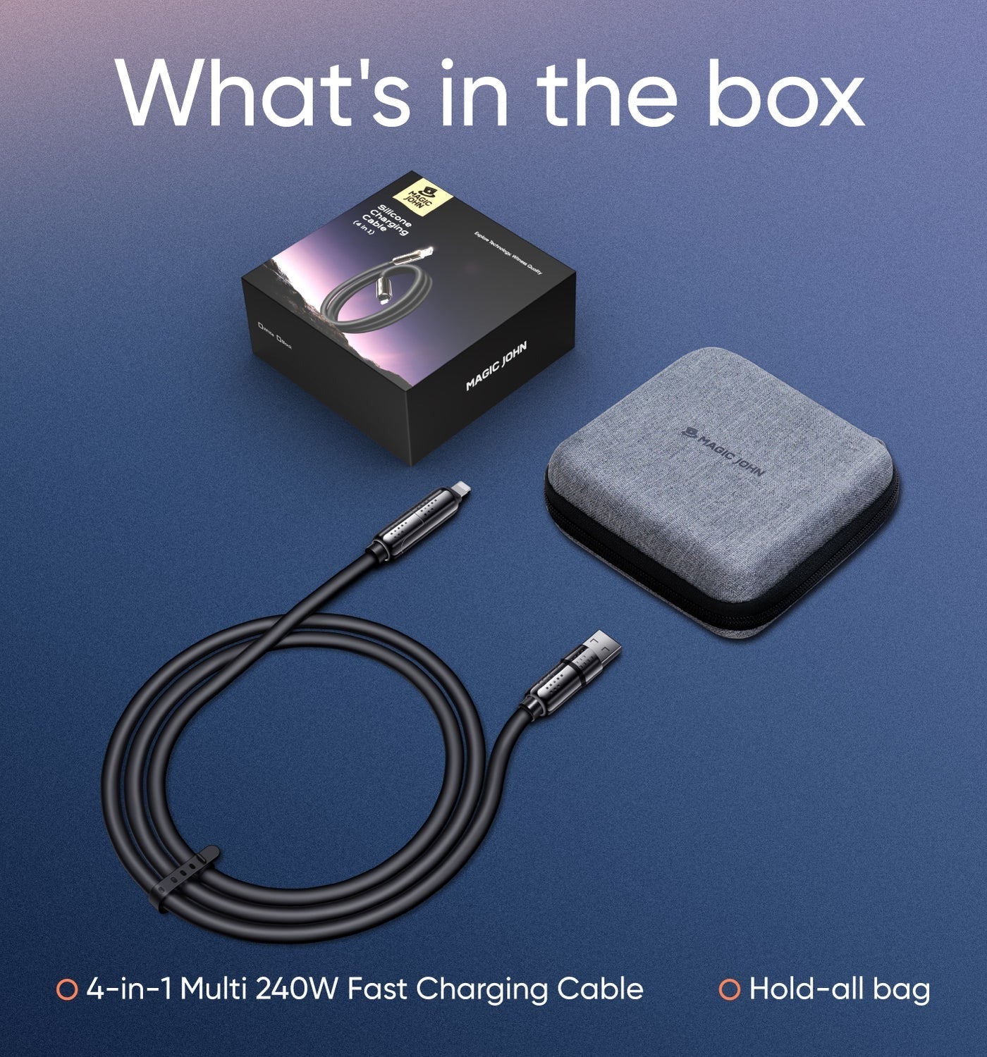 4-in-1 Multi USB Charging Cable Suitable for All Devices [FREE HOME DELIEVERY ALL OVER KSA ]