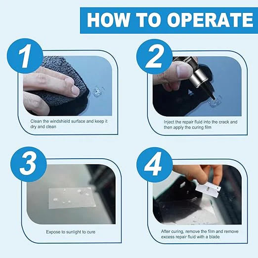 Windshield Crack Repair Kit No More Crack [ FREE SHIPPING ALL OVER KSA ]